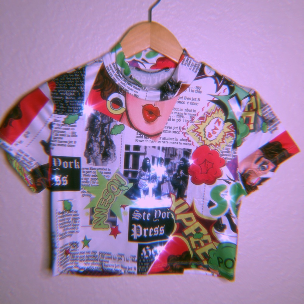 💋 COMIC CROPPED TEE 💋
